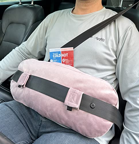 GENERIC KoaLovee Mastectomy Pillow,Zipper Pocket Seat Belt Pillow For Mastectomy/Hysterectomy Post Surgery Pad, Tummy Tuck Heart Surgery C-Section Recovery Chest Support Cushion (Pink, L/XL)