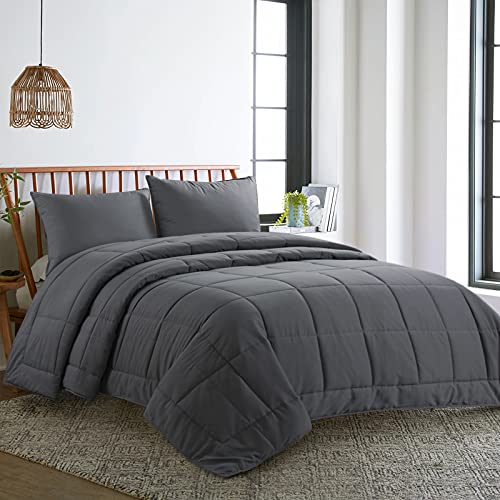  HOMBYS Ultra Soft Lightweight Viscose From Bamboo-Filled White Oversized King Comforter 120x120, Quilted Summer Down Alternative Comforter Duvet Insert, 8 Corner Ties