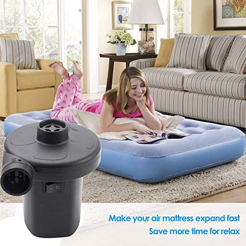  Electric Air Pump With 3 Nozzles, Portable Pump For Inflatables Couch, Pool Floats, Swimming Ring, Air Mattress Beds, Inflator/Deflator Pumps, 110V AC/60Hz 130W