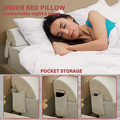  Jakoola Bed Wedge Pillow Stopper Mattress Filler Pillow For Gap Between Mattress And Headboard Sideboard King Size 76” X 8” X 6”