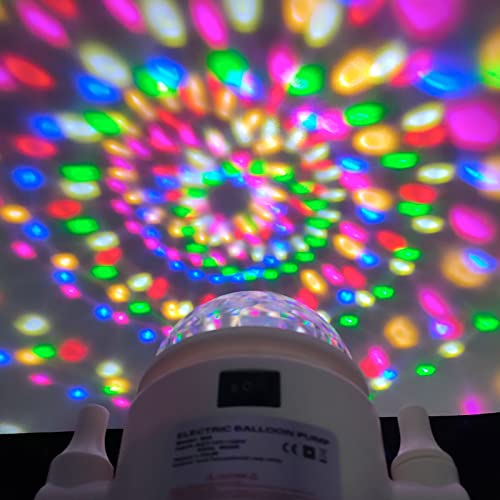  Lectric Balloon Pump And LED In One, Portable Dual Nozzle Electric Balloon Blower Pump Inflation For Decoration, Party