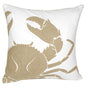  DECOPOW Embroidered Crab Throw Pillow Cover,Square 18 Inches Decorative Crab Canvas Pillow Cover For Nautical Style Deco By (Wheat-Crab-New)