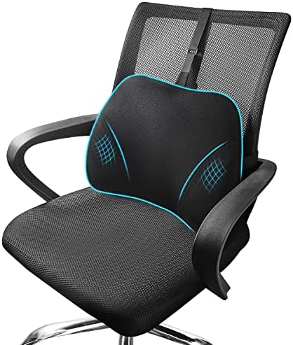  Lumbar Support Pillow For Office Chair For Low Back Pain Relief - Mini Side Wedge Shape Lumbar Pillow For Chair Comfort Your Lower Back Area (Dark Gray)