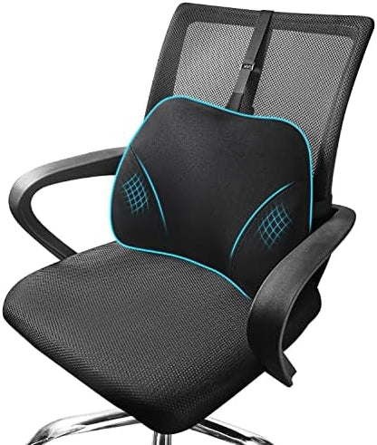  Lumbar Support Pillow For Office Chair For Low Back Pain Relief - Mini Side Wedge Shape Lumbar Pillow For Chair Comfort Your Lower Back Area (Dark Gray)