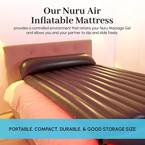  Inflatable Massage Air Mattress | Black Durable PVC Waterproof | 88in X 48in X6in (223 X 122 X 15cm)
