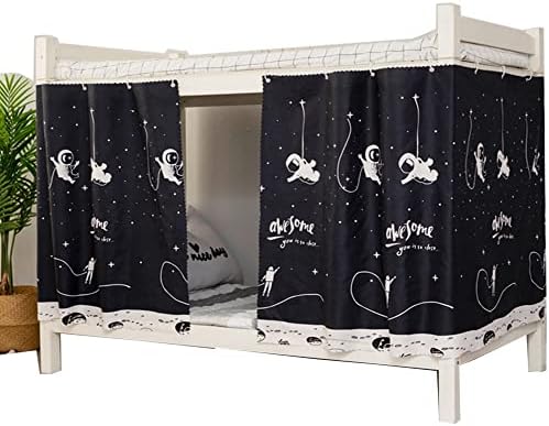  Qubanda Dorm Home Bunk Nets Bed Curtains Cloth Bed Canopy Blackout Students Curtain Shading Nets Breathable Dustproof Single Sleeper