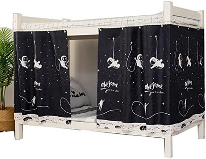  Qubanda Dorm Home Bunk Nets Bed Curtains Cloth Bed Canopy Blackout Students Curtain Shading Nets Breathable Dustproof Single Sleeper
