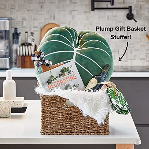  Philodendron Gloriosum Moody Green Leaf Throw Pillow, Decorative, Bed, Flower, Succulent Pillow Great For Plant Lovers, Green Thumb Friends And Family, Accent Decor Leaf Pillow