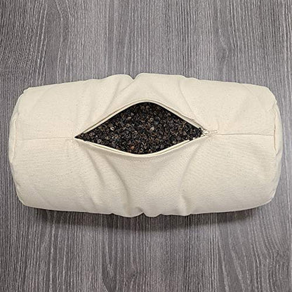  Waterglider International Buckwheat Pillow, Buckwheat Sleep Pillow, Buckwheat Husk Pillow, Cervical Pillow Roll, Cervical Neck Sleep Roll, Buckwheat Neck Pillow, Best Buckwheat Pillow (Natural White)