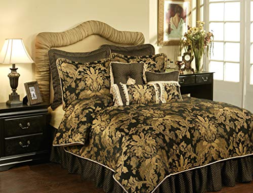  Austin Horn Classics Lismore Black 3-Piece Luxury Duvet Set (Queen)