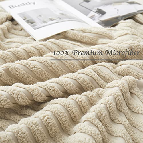  5 Pieces Full/Queen Duvet Cover Set, Boho Bedding Sets For Modern Home, Tufted And Super Soft Comforter Covers, Beige