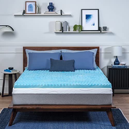  5-Zone Gel Swirl Memory Foam Mattress Topper Made In USA 2-Inch (Queen)