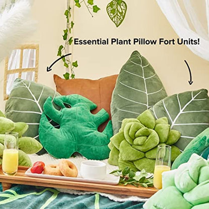  Philodendron Gloriosum Moody Green Leaf Throw Pillow, Decorative, Bed, Flower, Succulent Pillow Great For Plant Lovers, Green Thumb Friends And Family, Accent Decor Leaf Pillow