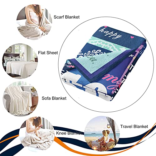  70th Birthday Gifts For Women Blanket 60x50in, 70th Birthday Gifts For Her, 70th Birthday Decorations For Women, 70 Year Old Birthday Gifts For Women Sister Wife Mom Grandma Soft Warm Throw Blanket