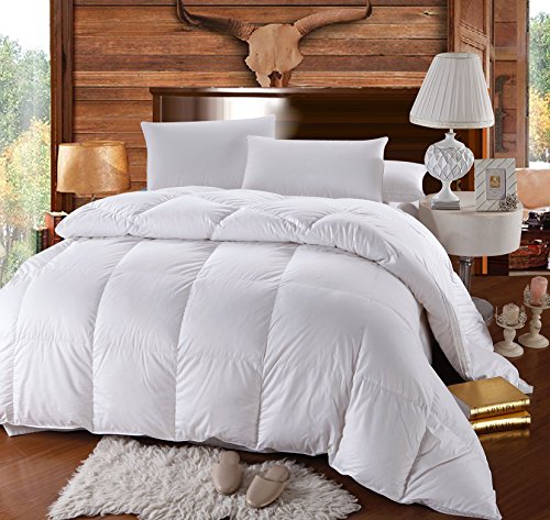  Goose-Down Comforter, 500-Thread-Count, 100% Cotton Shell, 750FP - 61 Ounce, Oversized King