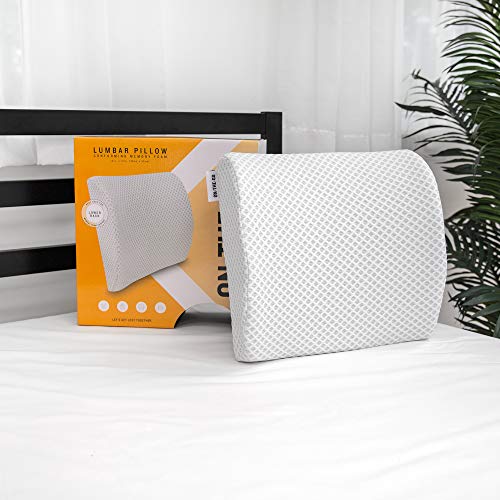  SensorPEDIC Conforming Memory Foam Lumbar Pillow, One Size, White