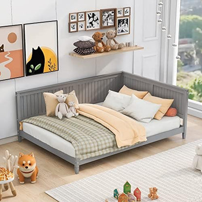  Merax Full Size Daybed, Wood Full Daybed Frame With Headboard, Full Size Sofa Bed, Perfect For Lounging, Sleeping Or Entertaining Guests, Espresso