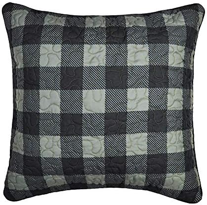  Throw Pillow - Bear Walk Plaid Lodge Decorative Throw Pillow With Bear Pattern - Rectangular