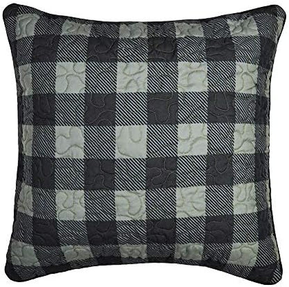  Throw Pillow - Bear Walk Plaid Lodge Decorative Throw Pillow With Bear Pattern - Rectangular