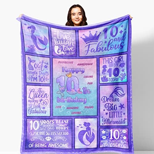  Henazin 9 Year Old Girl Gifts, Birthday Gifts For 9 Year Old Girl, Gifts For 9 Year Old Girls Blanket 50"X60", 9 Year Old Birthday Gifts For Daughter Granddaughter, 9th Birthday Decorations For Girl