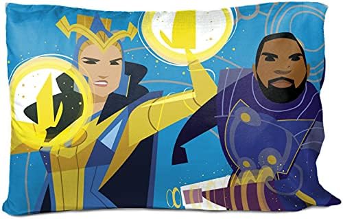  Jay Franco Minecraft Diamond Life 1 Pack Pillowcase - Double-Sided Super Soft Bedding - Featuring Minecraft's Sword & Pickaxe (Official Minecraft Product)