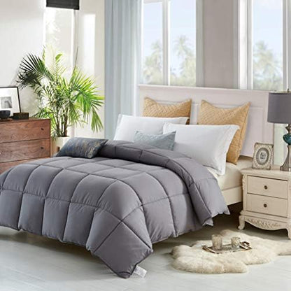  The Ultimate Fluffy Comforter Duvet - Luxury Down Alternative Comforter Queen Fluffy Duvet Insert Thick Comforter Premium All Season Breathable Hotel Collection Puffy Comforter