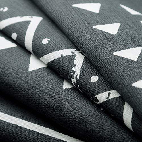  Black Geometric Duvet Cover Queen 100% Cotton Boho Aztec Duvet Cover Set 3 Piece 1 White Bohemian Duvet Cover With Zipper Ties 2 Pillow Cases Luxury Soft Aztec Geometric Bedding Set Breathable