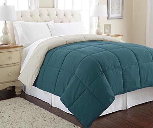  Down Alternative Microfiber Quilted Reversible Comforter & Duvet Insert - Soft, Comfortable Alternative To Goose Down - Bedding For All Seasons Amethyst/Silver Full/Queen