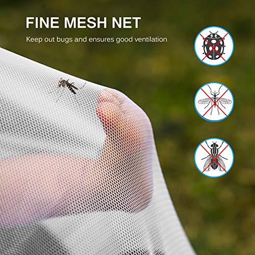  Mosquito Net Bed Canopy For Girls, Elegant Canopy Bed Curtains From Ceiling, Easy To Install, Dome Mosquito Netting For Single To Adult Size Beds, Home & Camping Use, White
