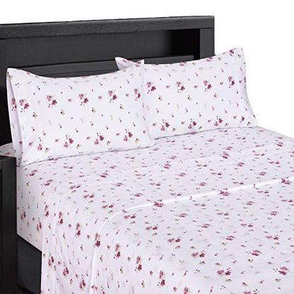  7-PCS California King Size Zahra - Includes 100% Cotton 4pc Sheet Set+ 100% Cotton 3pc Duvet Cover Set- 300TC Single Ply Yarn