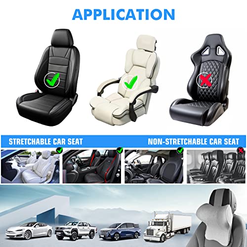  TKLoop Car Neck Support Pillow For Neck Pain Relief When Driving,Headrest Pillow For Car Seat With Soft Memory Foam(Grey)
