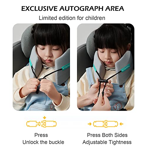  GOLDORANGE Kids Travel Pillow For Airplane Stops The Head From Falling Forward Neck Chin Support Children Memory Foam Neck Pillow For Sleeping Rest,Toddler/Child/Girls Pink Gifts
