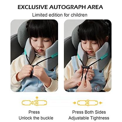  GOLDORANGE Kids Travel Pillow For Airplane Stops The Head From Falling Forward Neck Chin Support Children Memory Foam Neck Pillow For Sleeping Rest,Toddler/Child/Girls Pink Gifts