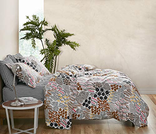  Marimekko - Queen Duvet Cover Set, Cotton Percale Bedding With Matching Shams, All Season Home Decor (Pieni Letto Multicolor, Queen)