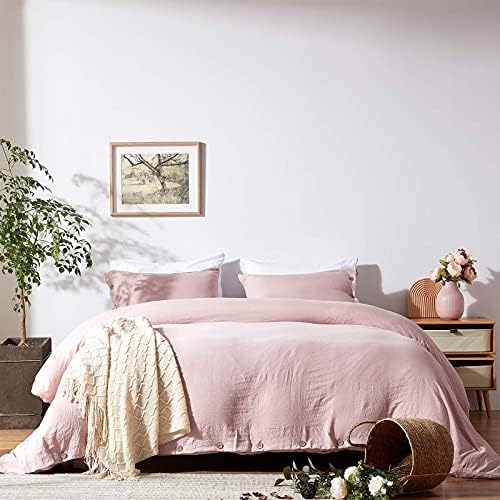  Burnt Orange Duvet Cover Sets Queen Size 3 Piece Double Brushed Microfiber Queen Duvet Cover With Button Closure & Corner Tie 1 Breathable And Soft Duvet Cover 90x90 Inches + 2 Pillow Shams