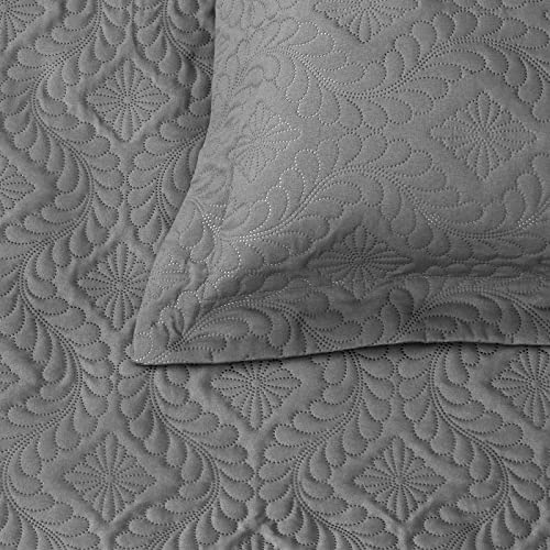  MYCRAFT King Quilt Bedding Set 3 Piece Lightweight Soft Coverlet - Bedspread Set For All Seasons(1 Quilt,2 Pillow Shams)