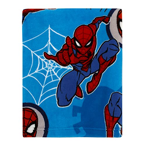 Disney Marvel Spidey And His Amazing Friends Blue, Red And White Spidey Team Super Soft Toddler Blanket