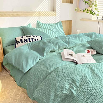  Nanko Seersucker King Comforter Set Black 3 PC All Season Reversible Down Alternative Quilted Duvet Insert, Microfiber Filling, Luxury Hotel Quality Bedding Sets In A Bag, Size 90 X 104 Inch