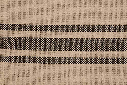  Mill House Stripe Black Queen Coverlet Bedspread, 94" L X 94" W, Oversized Woven Blanket, Farmhouse Primitive Grain Sack Stripe Bedding, Beige & Black