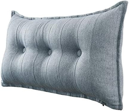  WOWMAX Rectangular Headboard Pillow Bolster Pillow For Bed Back Rest Pillow For Sitting In Bed Daybed Pillows Back Support Pillow For Bed Reading Pillow Grey-Beige Queen
