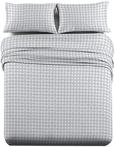  Heavyweight Flannel, 100-Percent Cotton Twin Extra Long XL 3PC Bed Sheets Set, Polka Dots Print, 170 GSM