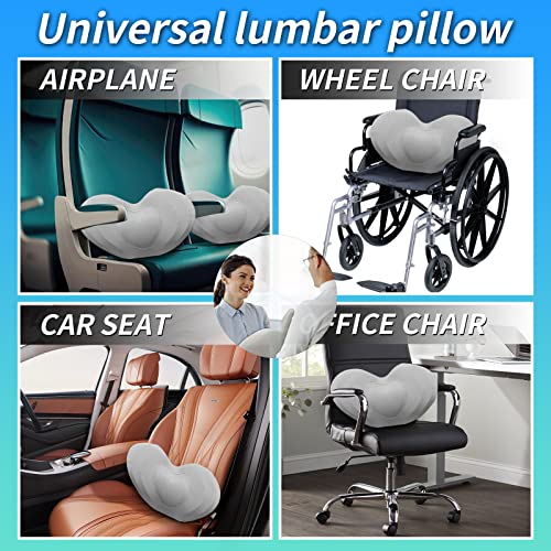  TTKXT Lumbar Support Pillow For Office Chair,Lumbar Pillow For Relief Back Pain,Low Back Support For Car,Heart-Shaped Memory Foam Lumbar Cushion,Lightweight Breathable Soft Lumbar Roll (Blue)…