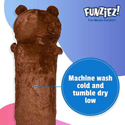  Funziez! Teddy Bear Body Pillow Case - Brown Novelty Animal Pillowcase