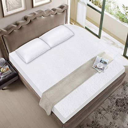  Twin Extra Long (XL) Mattress Protector, Waterproof Bamboo Terry Ultra Soft Noiseless Mattress Protector With Deep Pocket Fits Up To 14 Inch Mattress