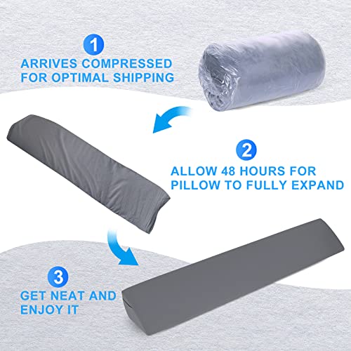  King Size(76"x10"x6") Bed Wedge Pillow, Bed Gap Filler, Mattress Wedge, Headboard Pillow Fill The Gap (0-7") Between Your Headboard And Mattress