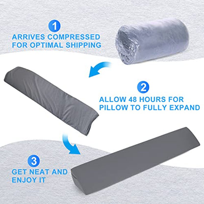  King Size(76"x10"x6") Bed Wedge Pillow, Bed Gap Filler, Mattress Wedge, Headboard Pillow Fill The Gap (0-7") Between Your Headboard And Mattress