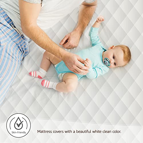  Luxury Quilted Mattress Cover - Exquisite Softness 100% Organic Cotton Mattress Protector - GOTS Certified Breathable Protective Bedding With 17-Inch Deep Pocket (Full, Pure White)