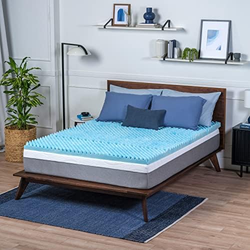  5-Zone Gel Swirl Memory Foam Mattress Topper Made In USA 2-Inch (Queen)