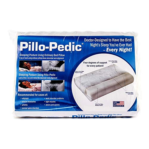  Pillo-Pedic Foot 4-in-1 Cervical Pillow, Regular 23" X 15.5" X 4.5" - Therapeutic Support For Head And Neck To Keep Spine In Alignment