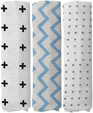  100% Muslin Swaddle Blankets,Baby Swaddling Blankets For New Born, Baby Receiving Blankets Unisex, Soft, Warm And Cosy Baby Blankets Pack Of 4, Size 47 X 47 Inches,Gift For New Mom Jungle Jam